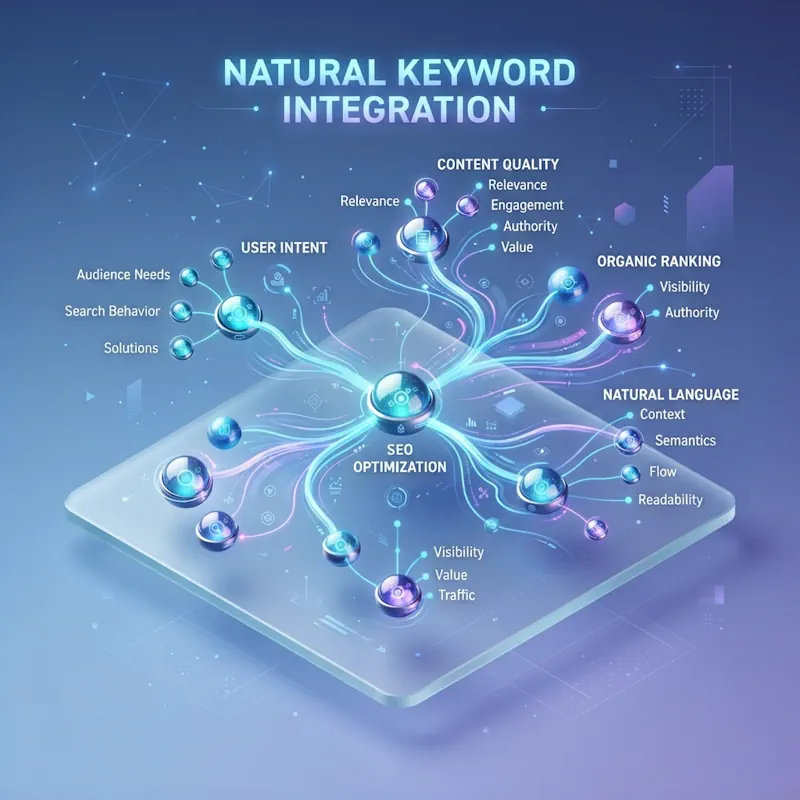 استفاده طبیعی از کلمات کلیدی و عبارات مرتبط در متن