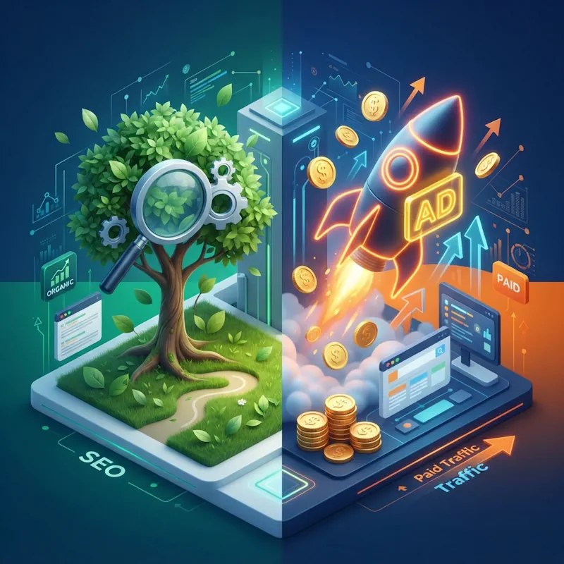 SEO در برابر SEM؛ مقایسه ساختاری و تحلیل تفاوت‌ها
