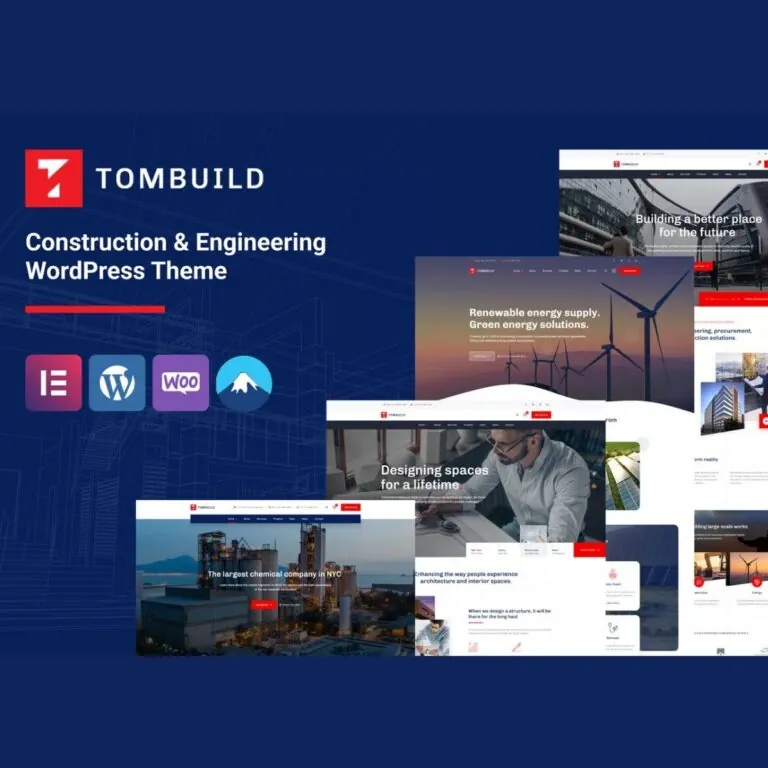 قالب وردپرس ساخت و ساز و مهندسی تام بیلد | Tombuild