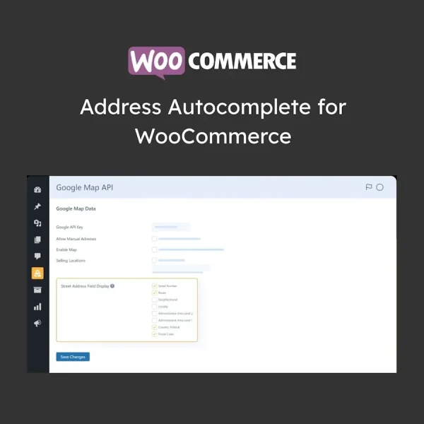 افزونه تکمیل خودکار آدرس ووکامرس | پلاگین Address Autocomplete