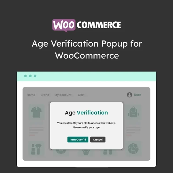 افزونه پاپ آپ تایید سن برای ووکامرس | پلاگین Age Verification Popup