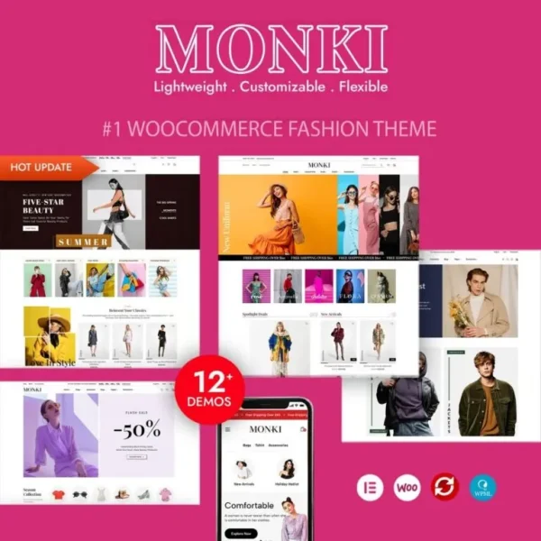 قالب فروشگاهی مد Monki Elementor برای ووکامرس