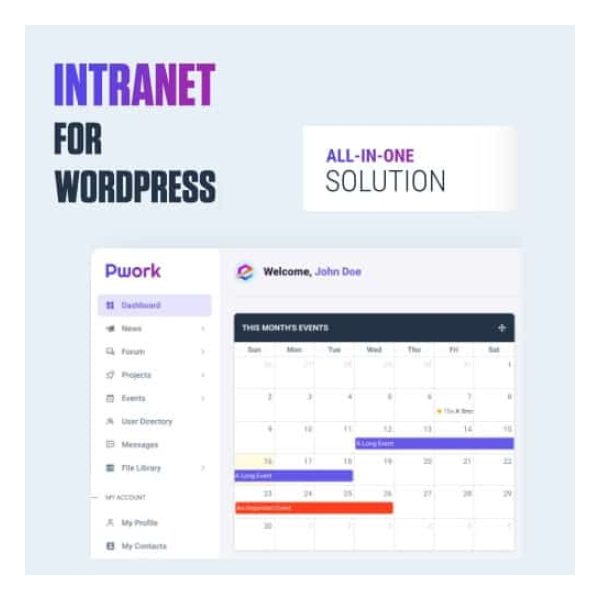 افزونه اینترانت و مدیریت داخلی وردپرس | پلاگین Pwork Intranet   وردپرس نیاز