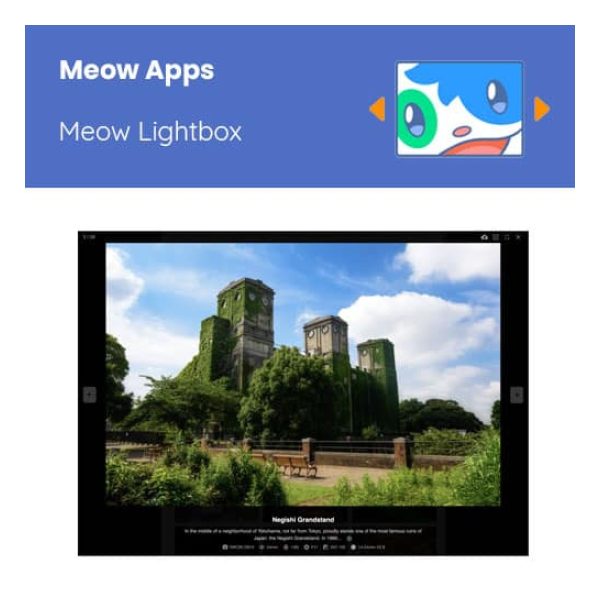 افزونه لایت باکس حرفه‌ای تصاویر میو اپس | پلاگین Meow Lightbox Pro   وردپرس نیاز